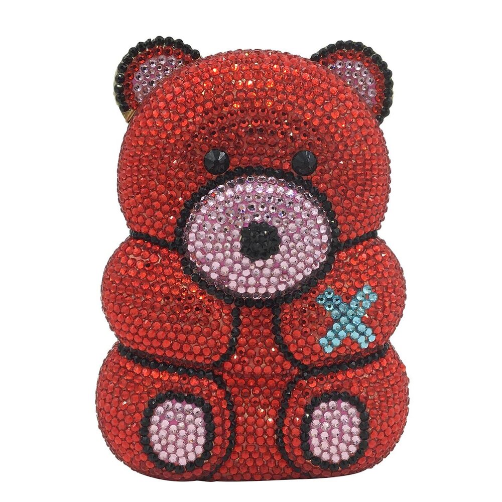 4604 Bear Evening Bags and clutches Formal Crystal Clutch Purse Party